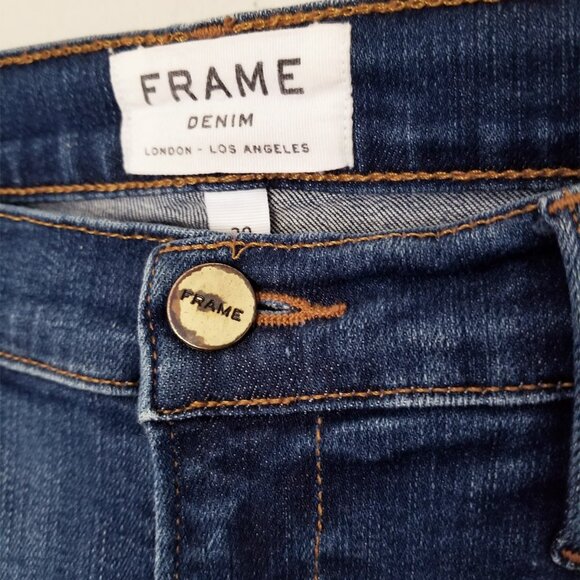 Frame Le High Distressed Skinny Church Street Jeans Women’s 30 Stretchy $210 - Picture 5 of 14